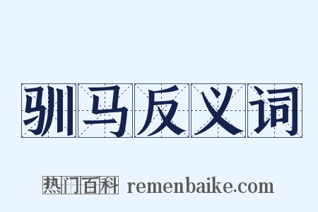 驯马反义词是什么意思的图片